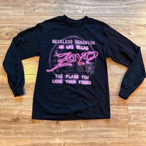 Zayn Las Vegas Residency Black Long Sleeve Tee with Pink Accents VIP exclusive